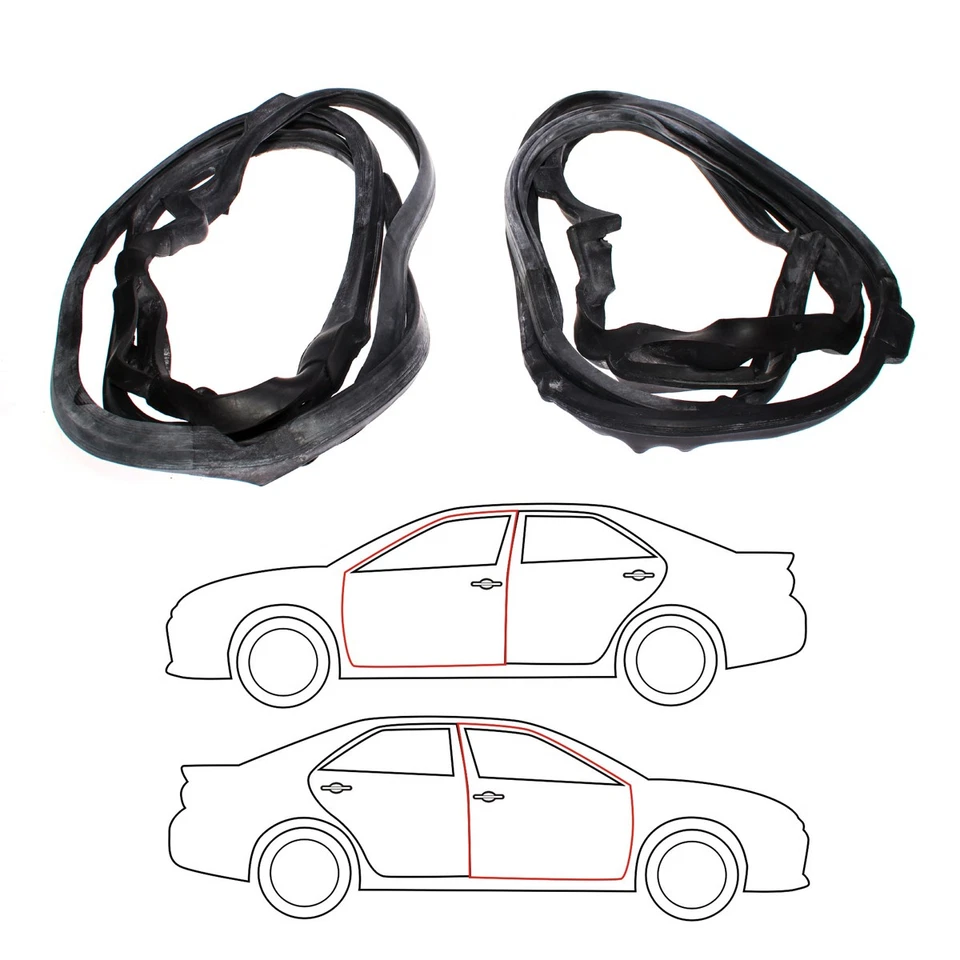 Par de sellos de resistencia para puerta delantera Fit Mercedes-Benz W126 260SE 300SE 500SE 560SE Foto 4 de 4