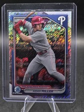 Aiden Miller 2024 Bowman Chrome Shimmer Parallel Phillies