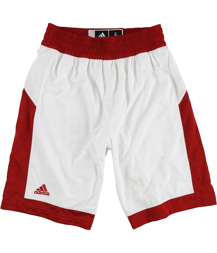 Pantalones Cortos de Entrenamiento Atléticos Adidas Para Hombre 2 Tonos, Blanco, S 897100109281