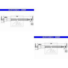 2x ATE Bremsschlauch Vorderachse für Renault Twingo II CN0_ 1.2 16V Clio BB_ CB_