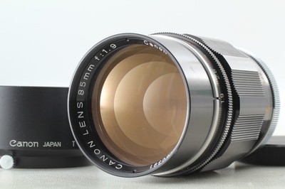キャノン CANON LENS 85mm f/1.9 LTM L39 2572 N Mint+++ w/ Hood] Canon 85mm F1.9 Black MF Telephoto Lens LTM L39