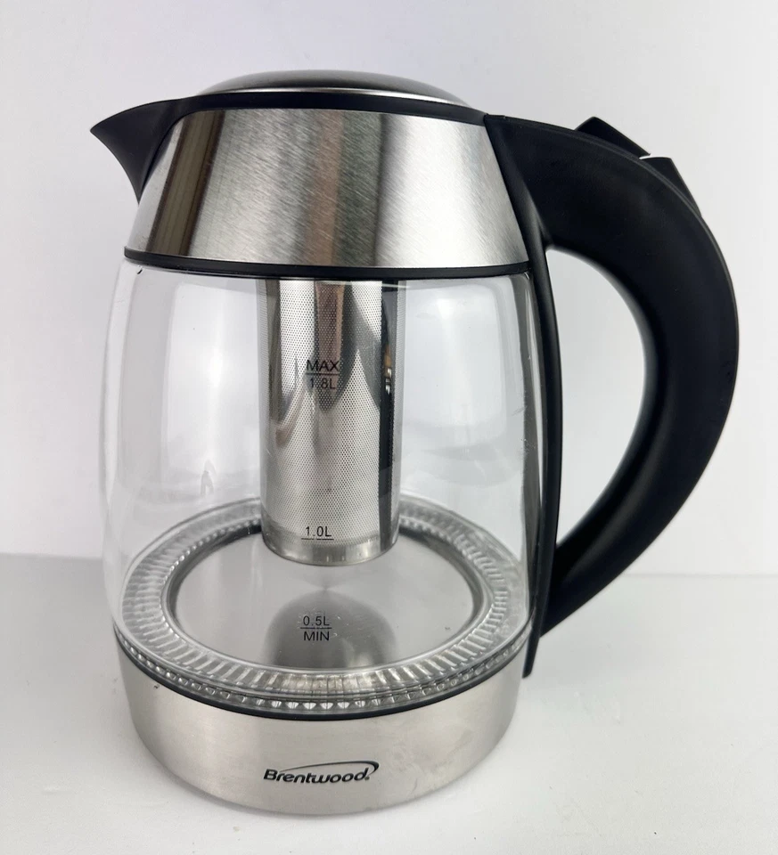 Tetera eléctrica Brentwood 1,8 L (8 tazas) infusor de té extraíble KT 1960BK Foto 4 de 4