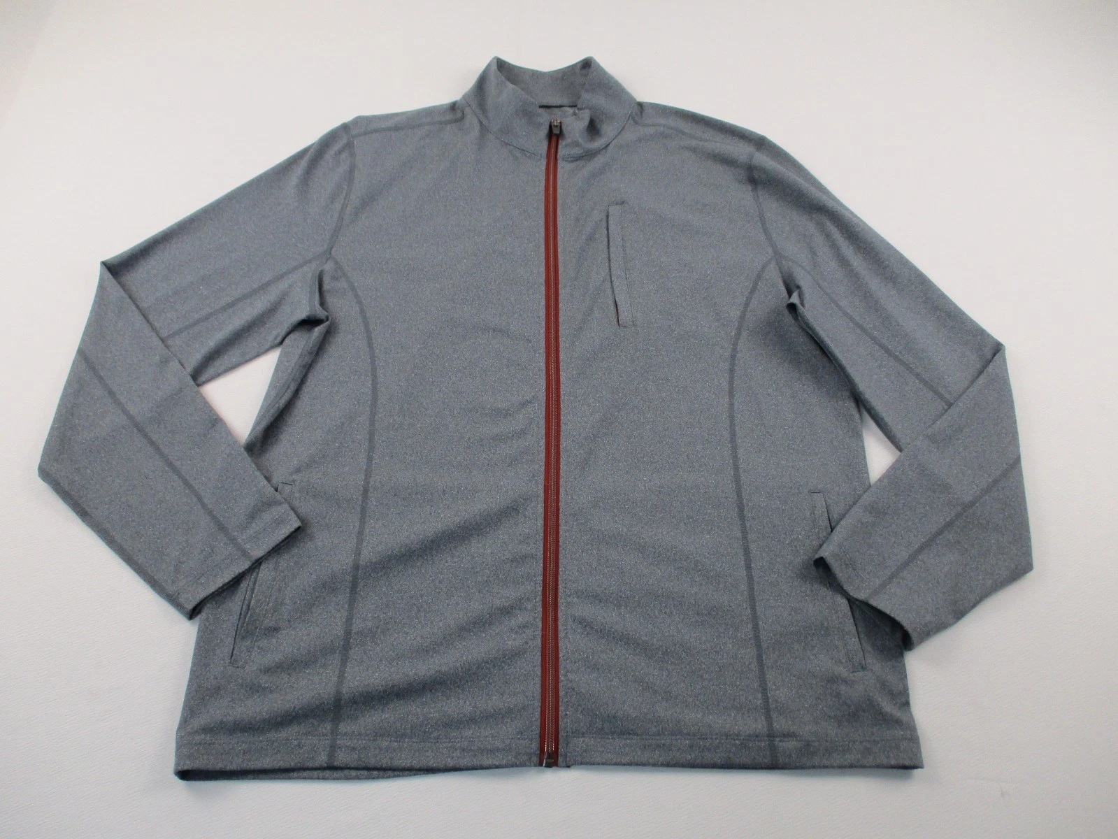 Untuckit Phiefer Pavitt Jacket Mens Large Gray Solid Outdoor Zip Lightweight