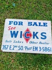 Utah Salt Lake City Collector Real Estate Sign 1940s Rare Sign.