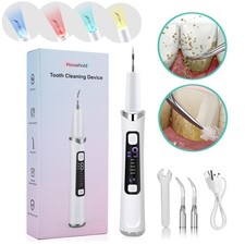 Ultrasonic Tooth Cleaner Tartar Plaque Remover Dental Scaler Tool with LED Light