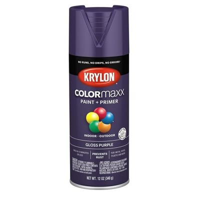 KRYLON COLORmaxx 12oz Gloss Purple Spray Paint for Home DIY Projects - Rust Safe