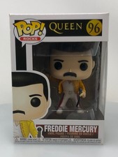 Funko POP! Figura de vinilo Rocks Queen Freddie Mercury Wembley 1986 #96 NO COMO NUEVA
