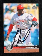 JSA Certified 1997 Upper Deck Lee Smith #48 COA Auto HOF