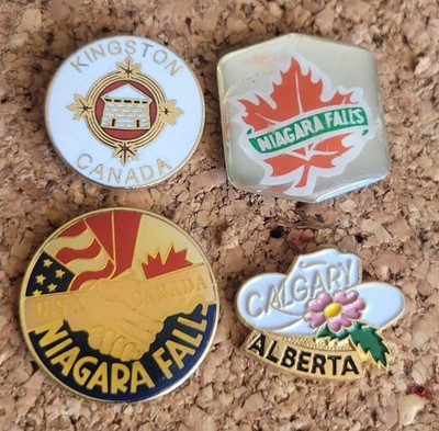 Konvolut 4 Pins Kanada Niagarafälle Calgary Alberta Kingston Falls Amerika