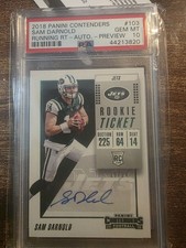 2018 Contenders Sam Darnold Preview #103 Auto Rc /24 Autograph Rookie PSA10! GEM