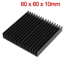 Black Aluminum Radiator Heat Sink Heatsink 60mm x 60mm x 10mm