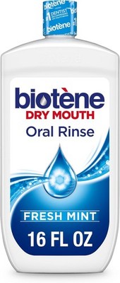 Biotene Oral Rinse Moisturizing Mouthwash for Dry Mouth Relief FRESH MINT 16 OZ