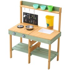 Uimoso Wooden Mud Kitchen Outdoor Toy Play Kitchen Set for Kids Pretend Playset
