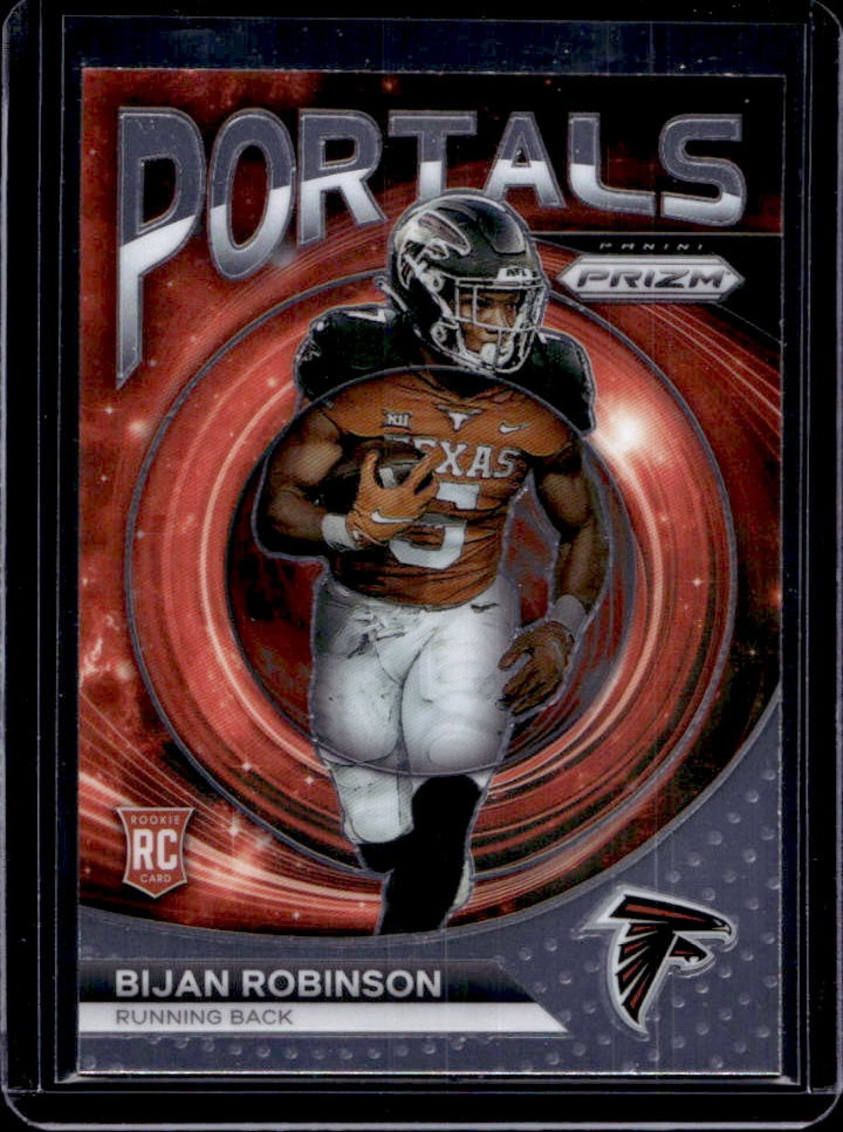 2023 Prizm Bijan Robinson Portals RC Rookie #PO-8 Longhorns Falcons