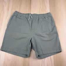 Free Fly Mens Green Stretch Canvas Drawstring Waist 6" Outdoor Shorts Size L