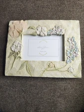 Cheri Blum Resin Stoneware Floral Photo Frame For 6" x 4" Picture #275 CP