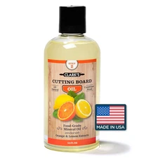 CLARK'S Cutting Board Oil - Food Grade Mineral Oil for Cutting Board - Enriched 