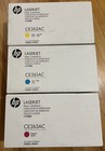 3 LOT NEW HP LaserJet CE261AC, CE262AC, CE263AC Cyan, Magenta, and Yellow Toner — photo 2