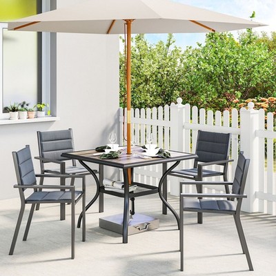 better homes & gardens 9' outdoor market patio umbrella Better Homes & Gardens Outdoor Medallion Round Premium Crank Lift & 3  Position Tilt Market Patio Umbrella