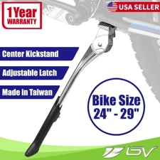BV Bicycle Bike Center Kickstand Easy Adjustable Alloy MTB Kick Stand 24"-29"