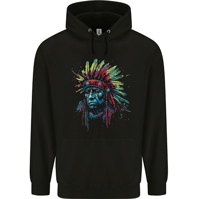 Indianer Dämon Indianer Biker Kinder Kids Hoodie
