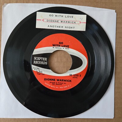 DIONNE WARWICK Another Night/Go With Love 45 7'' R&B SOUL Record Vinyl Records