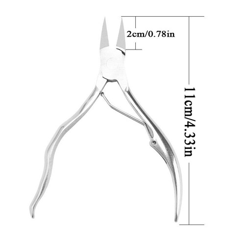 Cuticle Scissors Pedicure Nail Ingrown Nipper Toenail Cutter Dead Skin Remove - Picture 14 of 17