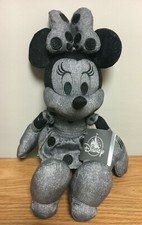 Disney Parks Exclusive 13" Gray Denim Minnie Mouse Plush NEW NWT