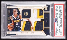 Bones Hyland Signed 2021-22 Panini National Treasures Rookie Triple Materials Pr