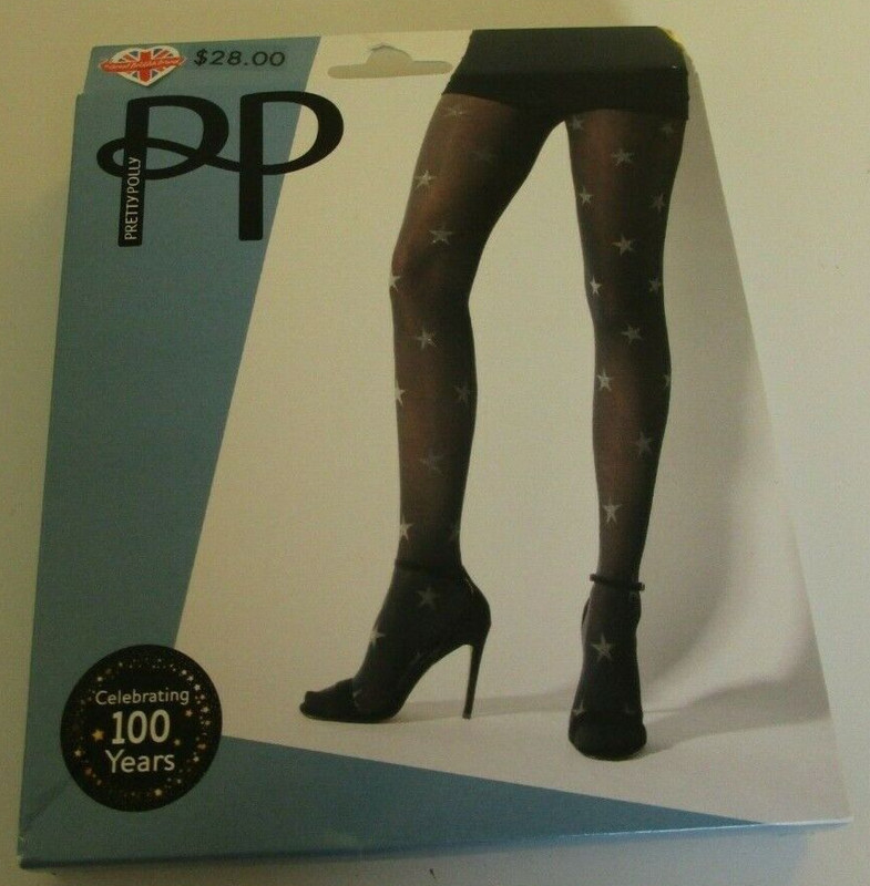 One Pair Pretty Polly Star Print Opaque Tights one size fits most PNAWA7 