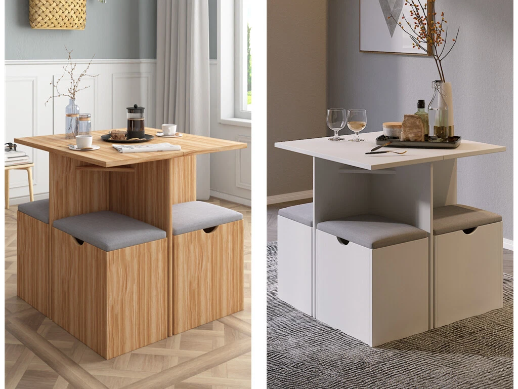 Space saving dining table sale set for 4