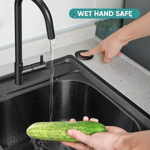 Kitchen Garbage Disposal Sink Top Air Switch Kit Brushed Single Outlet US Plug - Picture 14 of 14