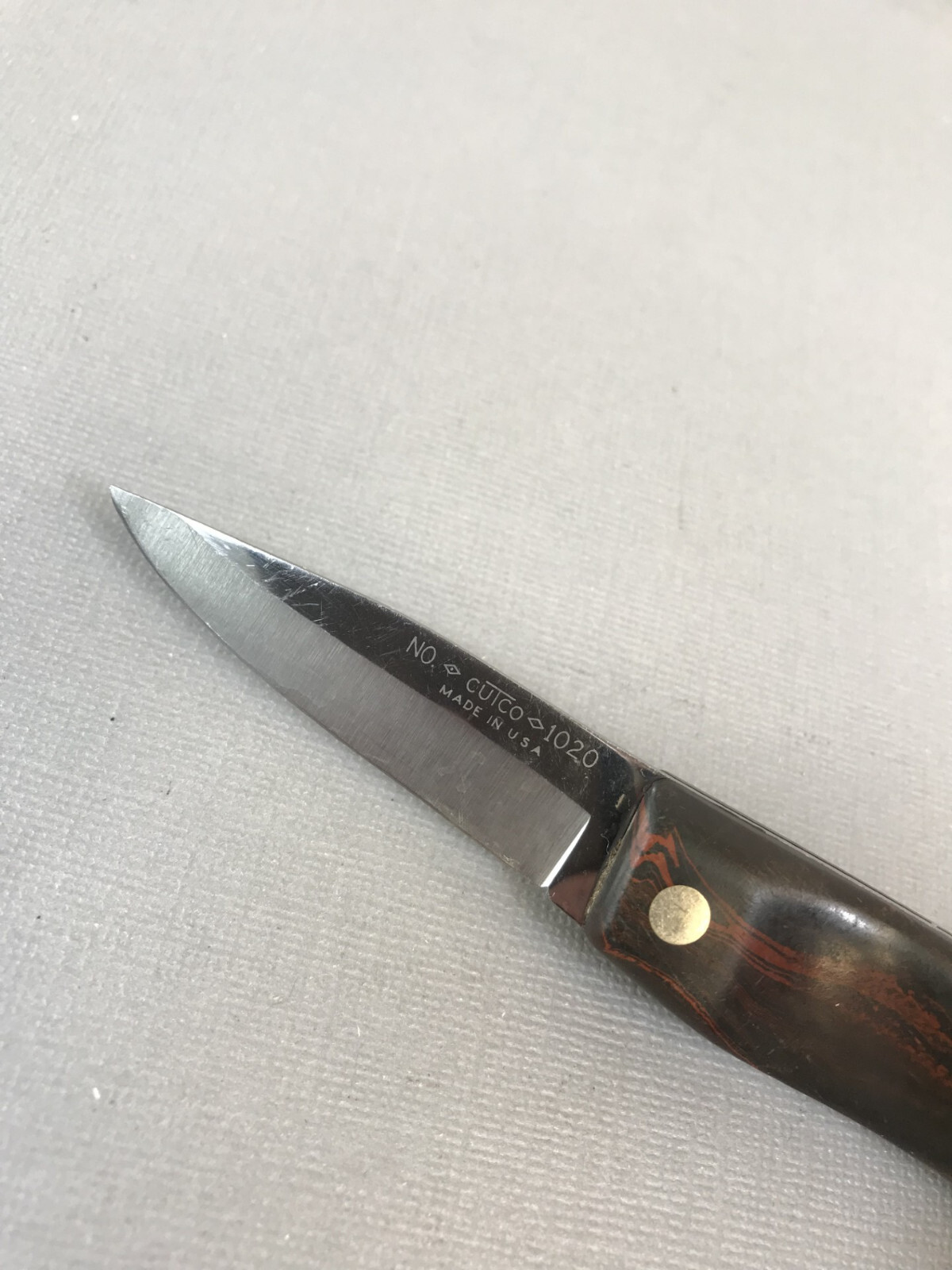 Vintage Cutco Paring Knife No 1020 Brown Swirl Handle 6.5" Stainless Steel USA eBay