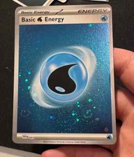 Pokémon TCG SV: 151- Basic Water Energy 003 Cosmos Holo - 3 Swirls 💫