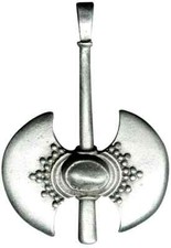 Double Axe Viking pendant With Chain, Symbol Magic Range (P308) *SALE PRICE*