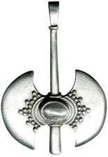 Double Axe Viking pendant With Chain, Symbol Magic Range (P308) *SALE PRICE*