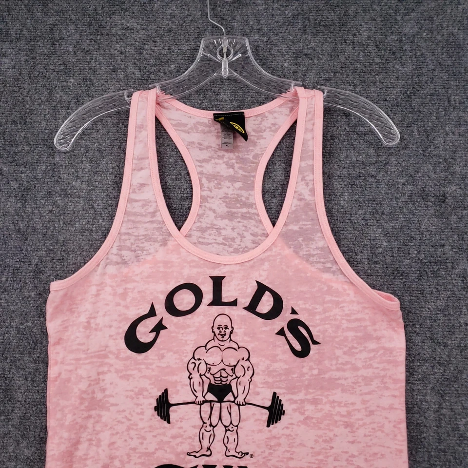 Camiseta sin mangas Golds Gym para mujer XL rosa levantamiento de pesas muscular entrenamiento rendimiento Foto 3 de 4