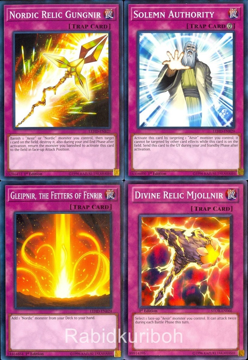 Yugioh Nordic Trap Set - Gleipnir Solemn Authority Divine Relic Mjollnir  Gungnir | eBay