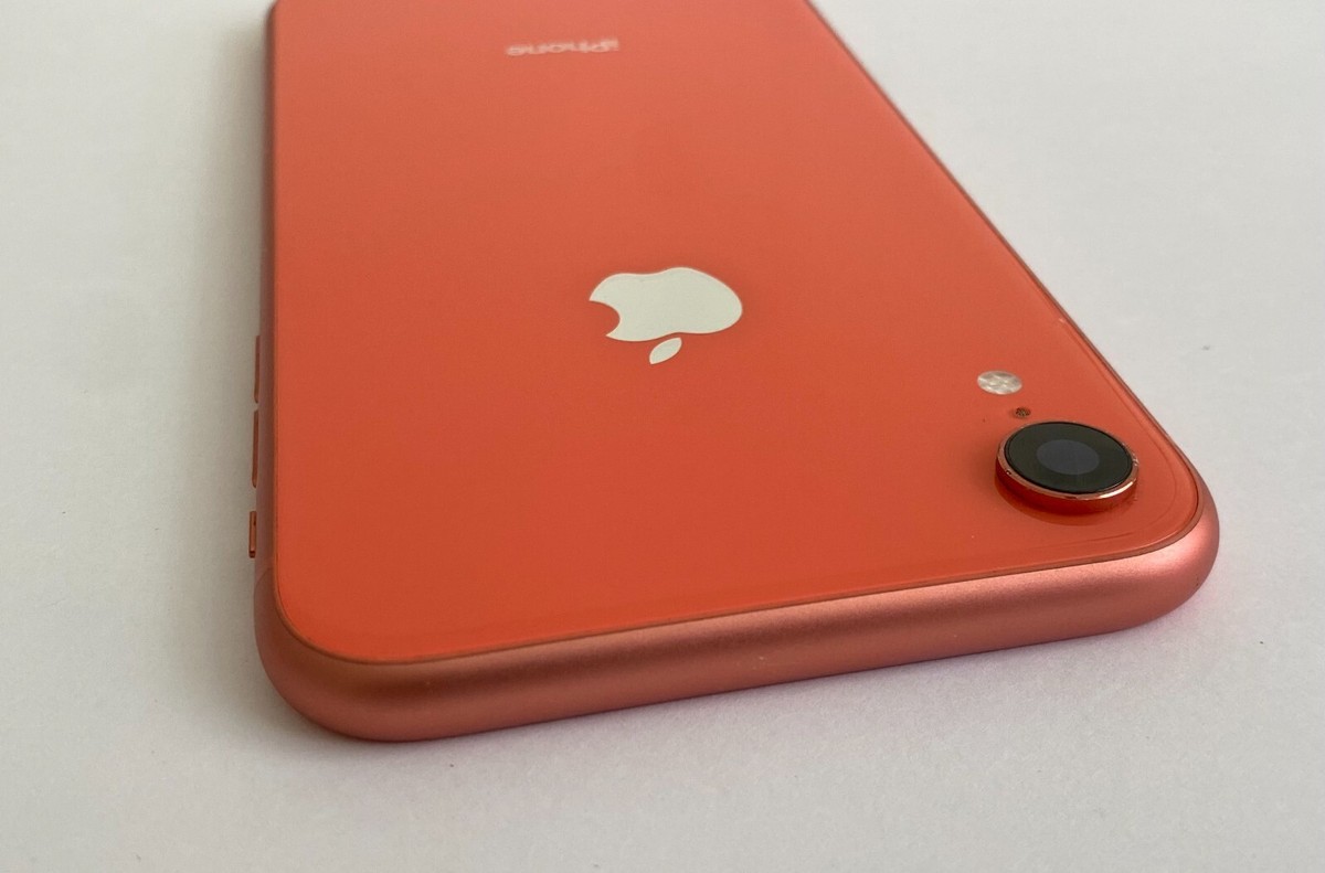 Apple iPhone XR Coral Genuine Housing Frame Back Cover w/ Small