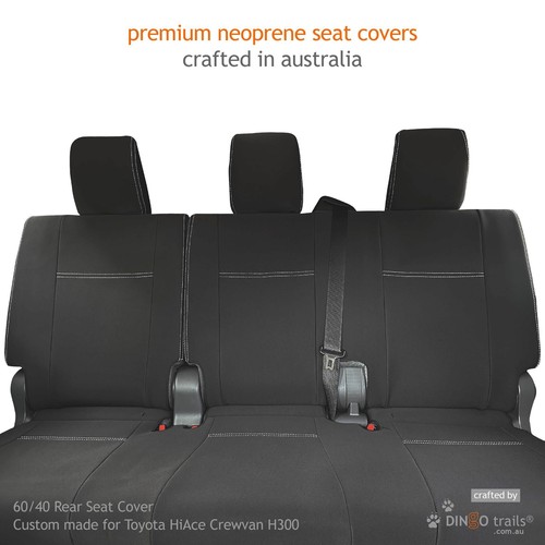 Fit Toyota HiAce Crew Van H300 (May19-Now) Full-back FRONT & REAR Seat Covers - Picture 15 of 18