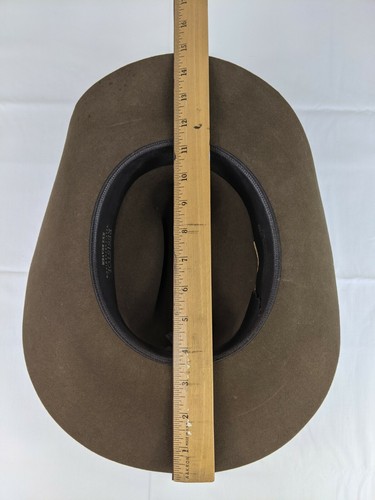 Retro Resistol Brown Cowboy Hat Size 7 XXX Beaver Western Cap Self Conforming - Picture 11 of 14