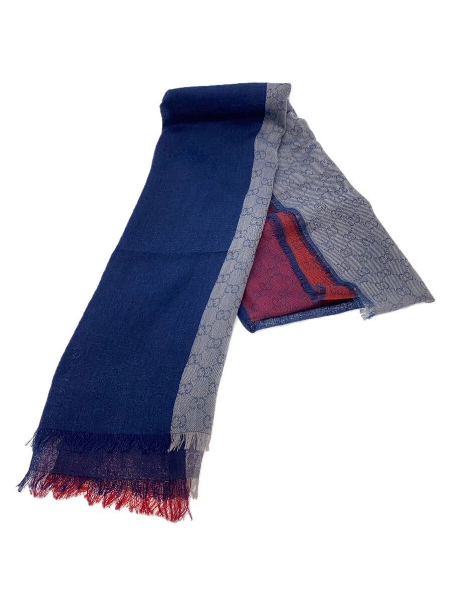 Echarpe femme GUCCI laine marine motif complet occasion