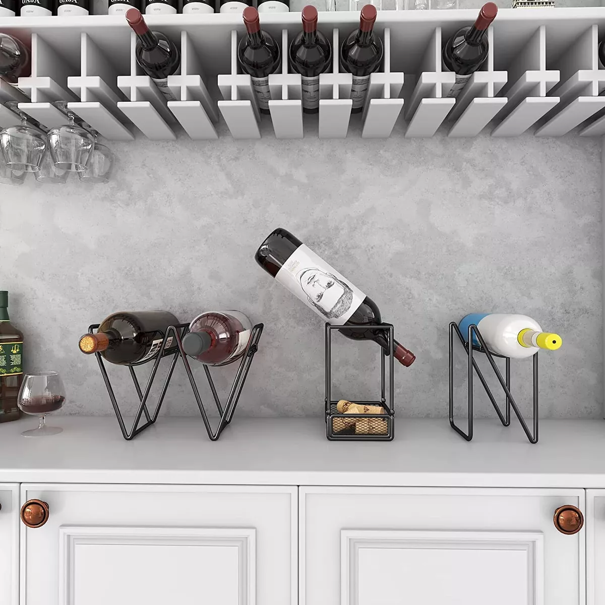 Small tabletop wine rack hot sale
