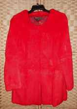 Elizabeth & James Women's Red Real Sheared Rabbit Fur Coat Size S (4)