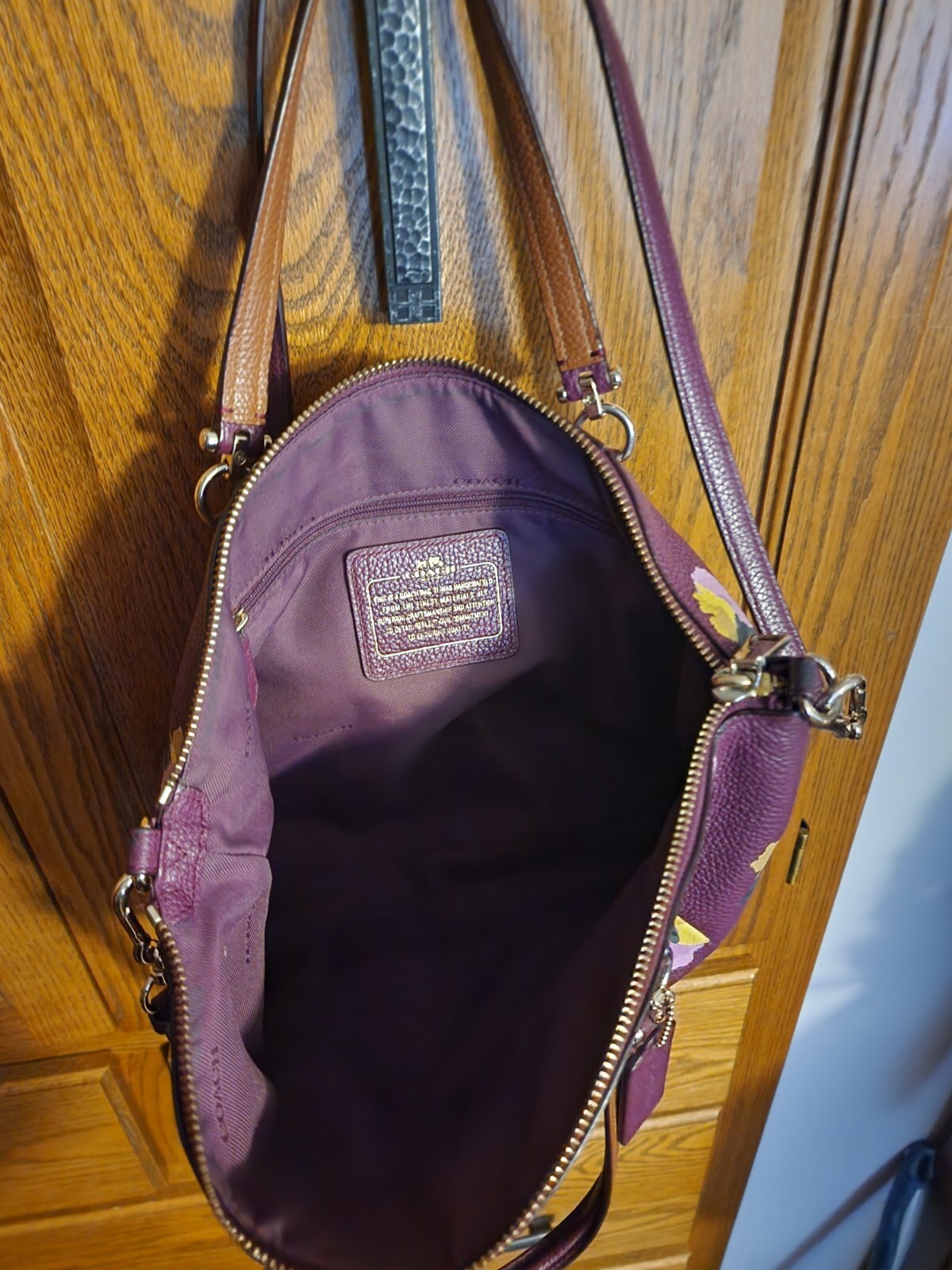 Coach Pebble Leather Purple Purse & Coin Purse Gem