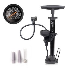 Bike Cycle Tyre Hand Air Mini Pump With Gauge Presta & Schrader Valves For Bikes