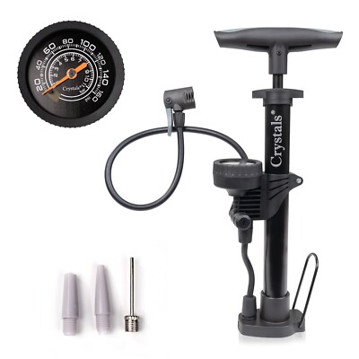 Fahrrad Reifen Handluft Minipumpe mit Manometer Presta & Schrader Ventile für Fahrräder