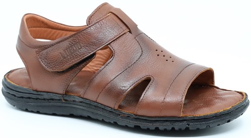 Lusco mens Gladiator full genuine leather outdoor beach summer open toe sandal - Picture 7 of 24