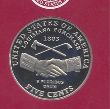 2004 S Proof JEFFERSON NICKEL - PEACE MEDAL REVERSE