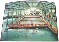 c.1900 SAN FRANCISCO SUTRO BATHS BATHHOUSE BILLBOARD~NEW 16"x20" WALL ART POSTER
